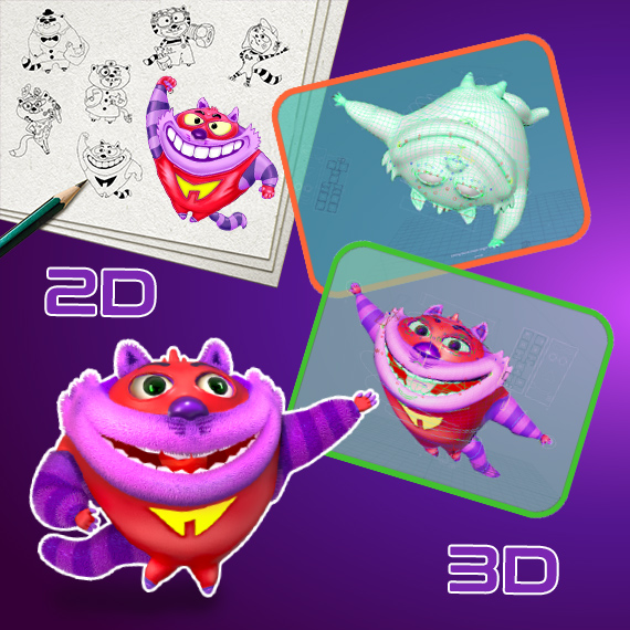 Создания 2D и 3D персонажей