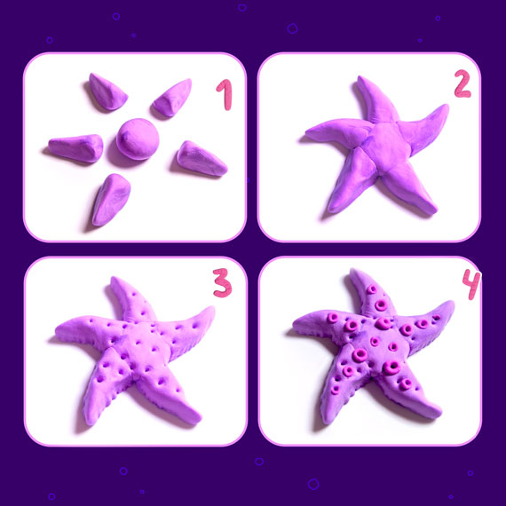 лепим морскую звезду